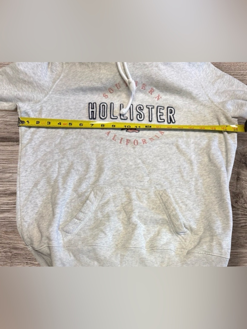 Hollister California Hoodie Women's M Heathered Oatmeal - Picture 4 of 9